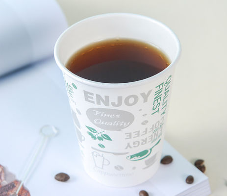copos de papel da parede da bebida quente do chá do leite do copo de café de 12oz 260+18pe únicos