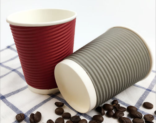 copos biodegradáveis do papel de embalagem da parede dobro descartável do chá do leite 16oz