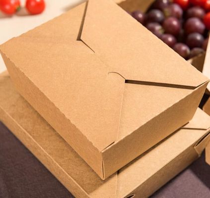 caixa afastada retangular de 900ml Fried Chicken Custom Paper Lunch