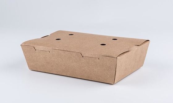 Lancheira descartável retangular do papel de embalagem, boxx da galinha da pipoca 1450ml