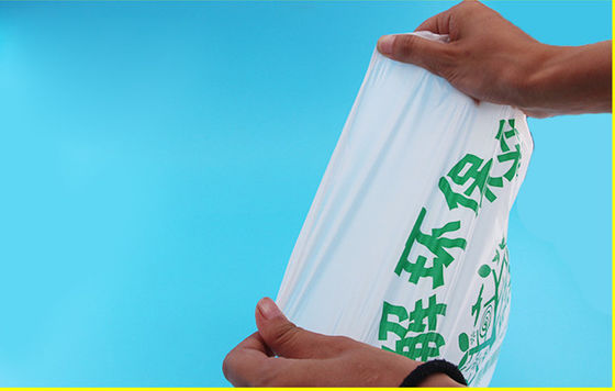 Os sacos descartáveis biodegradáveis do supermercado resistente do estiramento, investem os sacos de lixo brancos