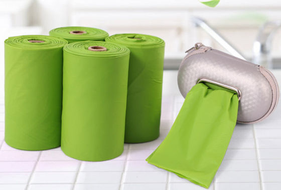 Sacos descartáveis biodegradáveis Compostable, sacos de lixo verdes de 80X90CM grandes