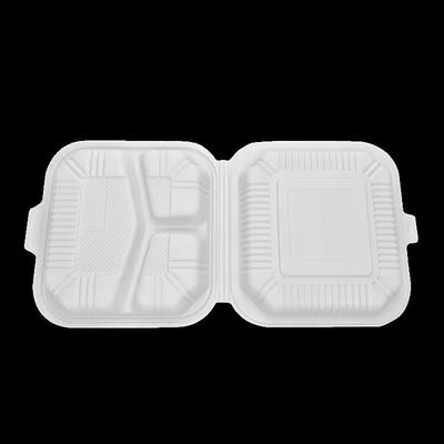 Caixa descartável Degradable Bento Clamshell Lunch Box do amido de milho dos PP