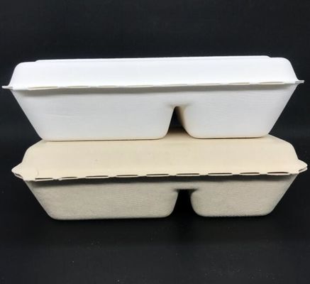 A lancheira biodegradável Surgance do compartimento 1000ml 2 de Eco reduz a polpa o recipiente de alimento dos utensílios de mesa