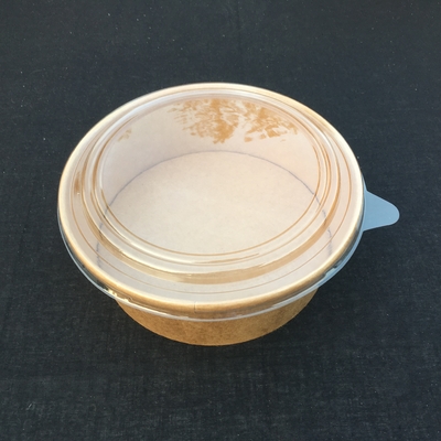 Bacias de sopa descartáveis da salada do papel de embalagem da parede da cópia feita sob encomenda únicas com recipiente da tampa