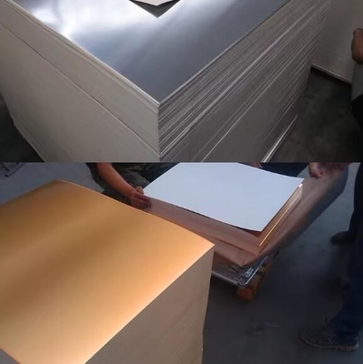 Papel composto metalizado de prata e ouro brilhante Papel de revestimento de alumínio para caixas de cigarros