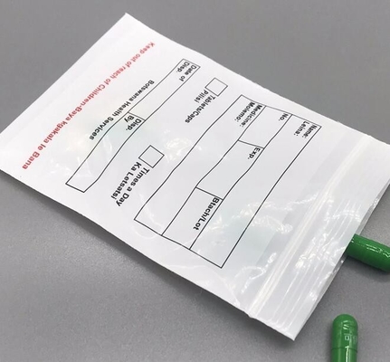 Filtro de embalagem transparente com fecho de bolso duplo plástico líquido ecológico Biohazard Biohazard Saco de vedação patológica de PE médico