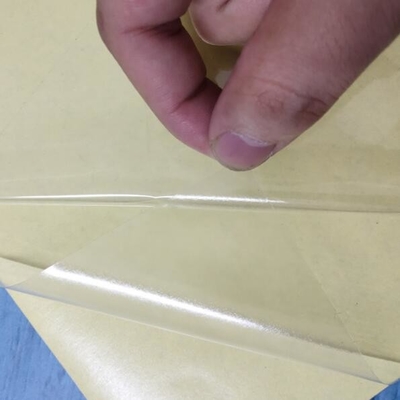 Resistente a altas temperaturas Adesivo a óleo de dois lados Papel de fundo amarelo Transparente PVC Filme adesivo de dois lados