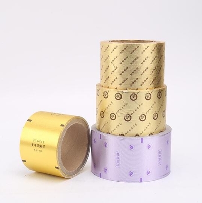 Rolo de papel de papel de alumínio laminado de cores em relevo para embalagens de chocolate