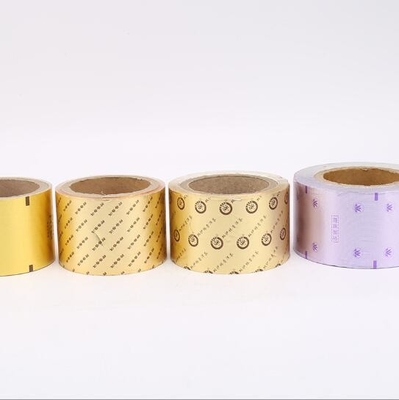 Rolo de papel de papel de alumínio laminado de cores em relevo para embalagens de chocolate