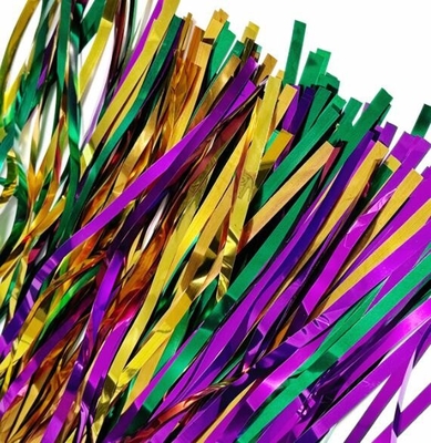 Parede de fundo de festa, festa de aniversário roxo, dourado e verde cortina de chuva de costura de três cores