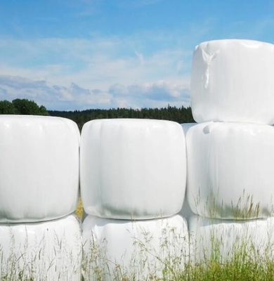 Película de revestimento de silos verde-branco-negro em plástico PE para embalagens de revestimento circular e quadrado agrícolas