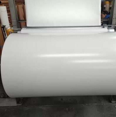 Papel de folha de PU branco de cor sólida para revestimento de contraplacado e placas MDF Papel decorativo para móveis