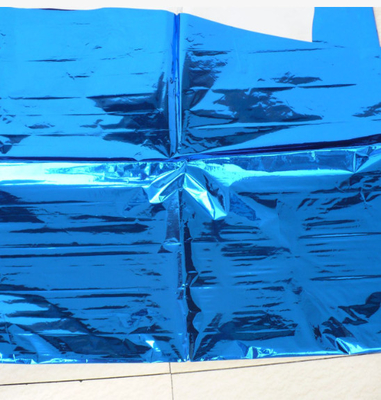 Poliéster filme de ouro rosa papel filme metalizado China filme vermelho papel brilhante fundo lago azul fita de alumínio