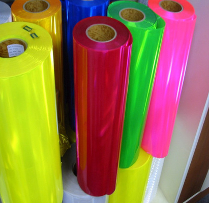 PVC cola macia película transparente PVC colorido camada de gelo de cor cola brilhante PVC película