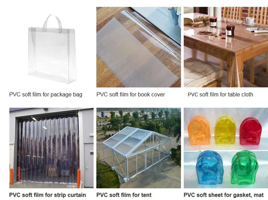 PVC cola macia película transparente PVC colorido camada de gelo de cor cola brilhante PVC película