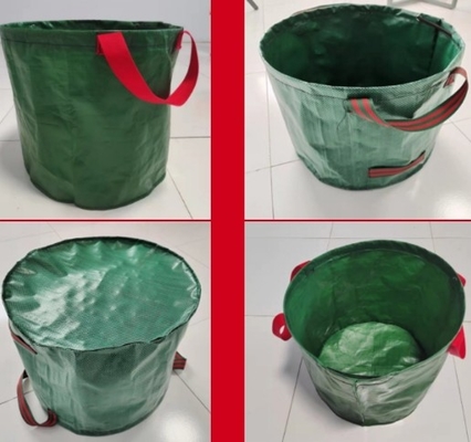 Saco de recolha de folhas PE para pátio de parque, saco de recolha de folhas verdes flexível e à prova d'água