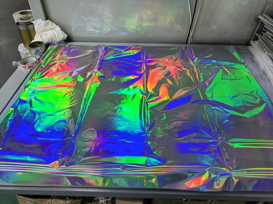 18um Holográfico Bopp Color Glitter Film, coluna de luz horizontal BOPP filme para embalagens de medicamentos