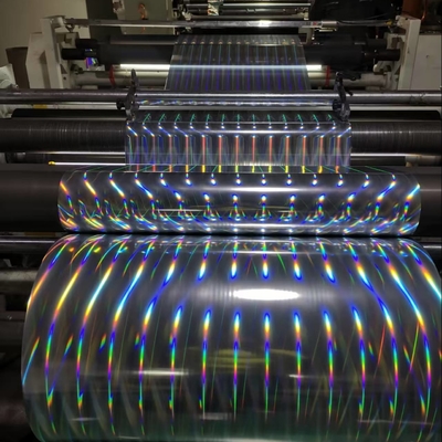 18um Holográfico Bopp Color Glitter Film, coluna de luz horizontal BOPP filme para embalagens de medicamentos