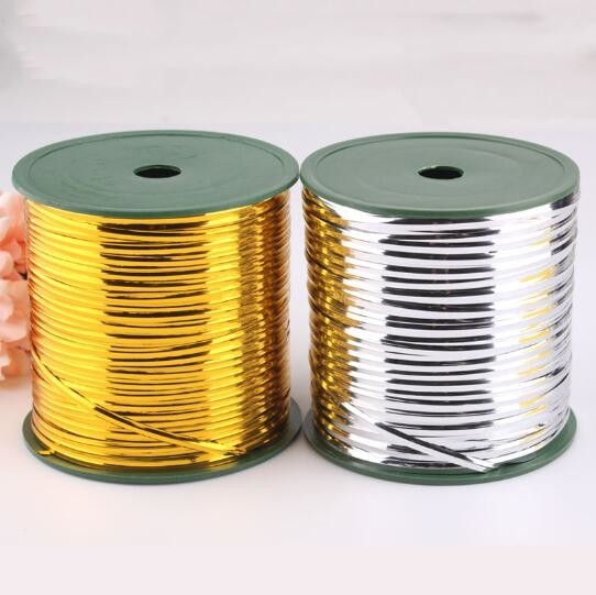 Varejo de 6-15 cm Correias de cabos de ouro e prata, correias de cabos coloridas para presente de alimentos para pão, cordas de cordel de torção de vedação