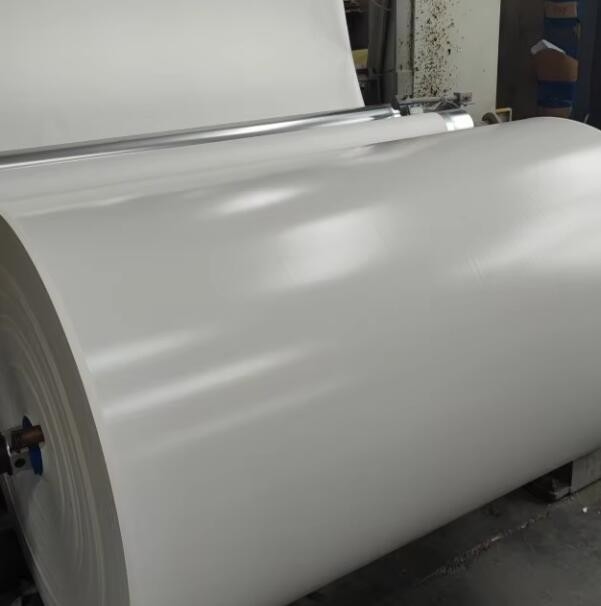 Papel de folha de PU branco de cor sólida para revestimento de contraplacado e placas MDF Papel decorativo para móveis