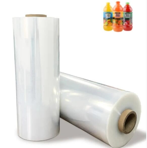 Rolo de película de PVC para aquecimento Etiquetas envolver proteínas em pó garrafas de suco de água latas de vidro bebida